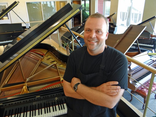 Piano tuning and technical professional David Cusick of Steinway Piano Gallery