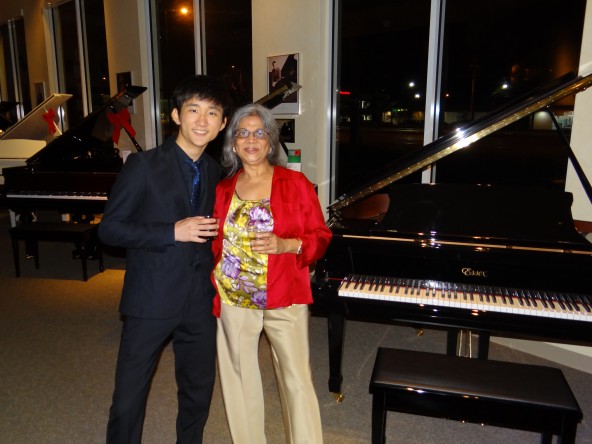 2016 Florida State MTNA Piano Competition winner Chansik Youn with Dr. Lyla Yernenyi, after performing for the Steinway Society in 2015.