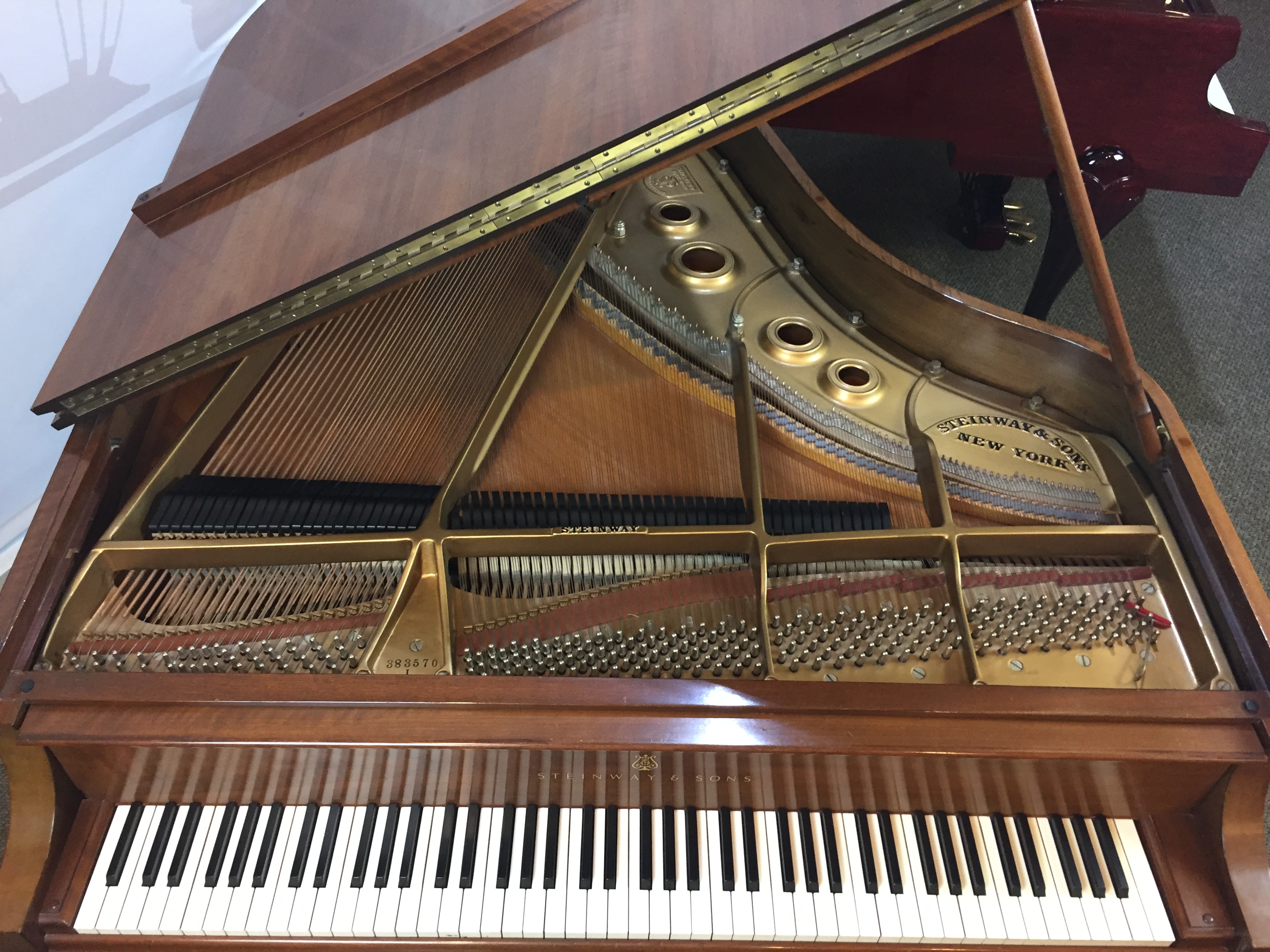 steinway piano walnut used grand