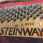 used steinway baby grand piano walnut chippendale