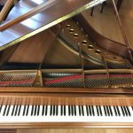 used steinway baby grand piano walnut chippendale