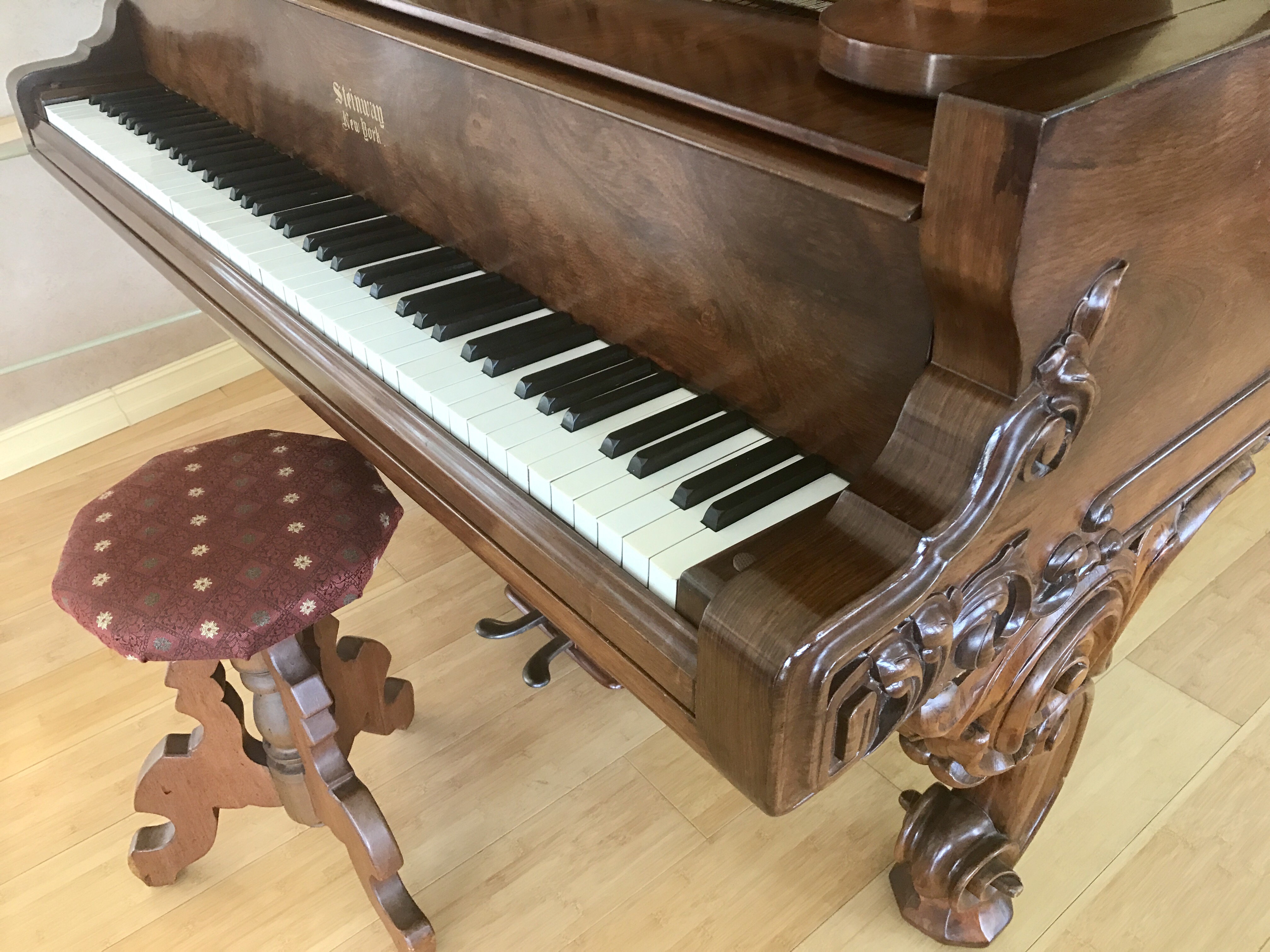 Used Steinway Grand Piano Wood Ivory Antique Bonita Springs Fort Myers Naples